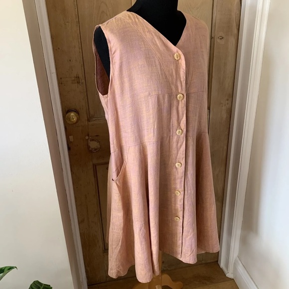 Flax 100% linen oversized summer dress size small - Picture 4 of 10